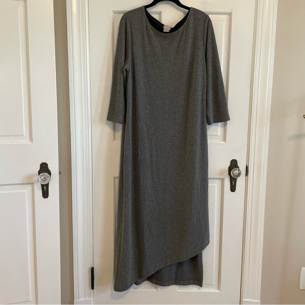 Chico's Asymmetrical Charcoal Dress